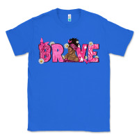 True Royal Breast Cancer Brave with Afro Woman Classic Tee - texasbilliewilder
