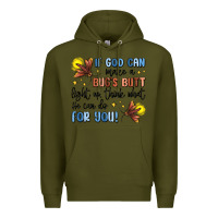 Army Green if god can make a bugs butt light up Premium Hoodie - MaliasSmallBusiness
