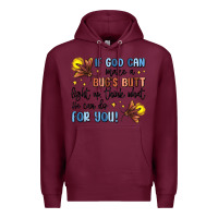 Burgundy if god can make a bugs butt light up Premium Hoodie - MaliasSmallBusiness