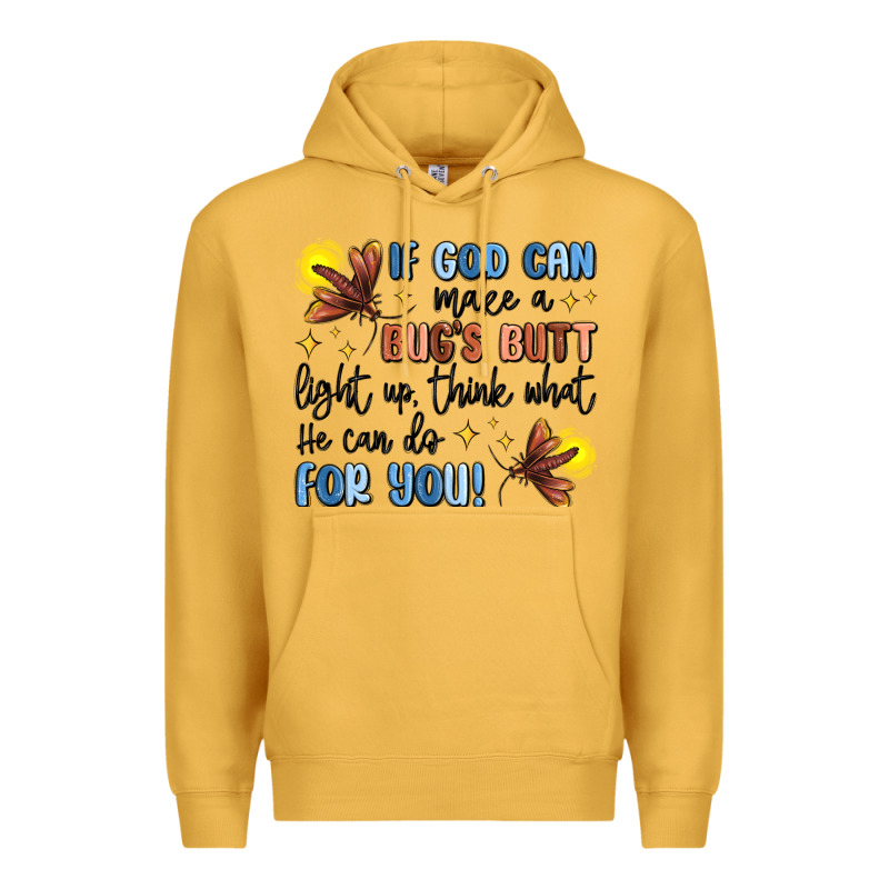 If God Can Make A Bugs Butt Light Up Premium Hoodie by MaliasSmallBusiness | Teevron