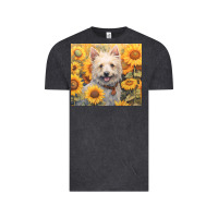 Vintage Black westie Vintage Tee - Unal Design