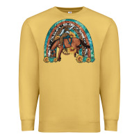Antique Gold bucking bronco rodeo rainbow Premium Sweatshirt - Artiststas