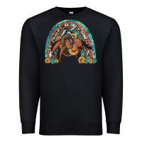 Black bucking bronco rodeo rainbow Premium Sweatshirt - Artiststas