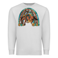 Bucking Bronco Rodeo Rainbow Premium Sweatshirt | Teevron