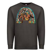 Smoke bucking bronco rodeo rainbow Premium Sweatshirt - Artiststas