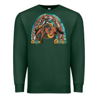 Sports Green bucking bronco rodeo rainbow Premium Sweatshirt - Artiststas