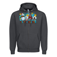 Smoke Tis The Season Christmas With Soccer Ball And Snowman Zipper Hoodie - FaDigitalArtStudio