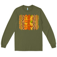 Army Green fall brushstroke Long Sleeve Tee - Zillion Design Studio