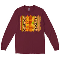 Burgundy fall brushstroke Long Sleeve Tee - Zillion Design Studio