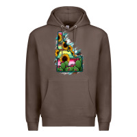 Coffee Idaho Map Sunflower Cactus Serape Premium Hoodie - RanaPortraitStore