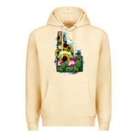Pina Colada Idaho Map Sunflower Cactus Serape Premium Hoodie - RanaPortraitStore