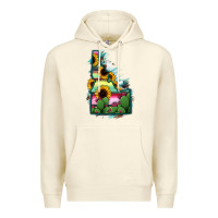 Sandshell Idaho Map Sunflower Cactus Serape Premium Hoodie - RanaPortraitStore