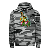 Slate Camo Idaho Map Sunflower Cactus Serape Premium Hoodie - RanaPortraitStore