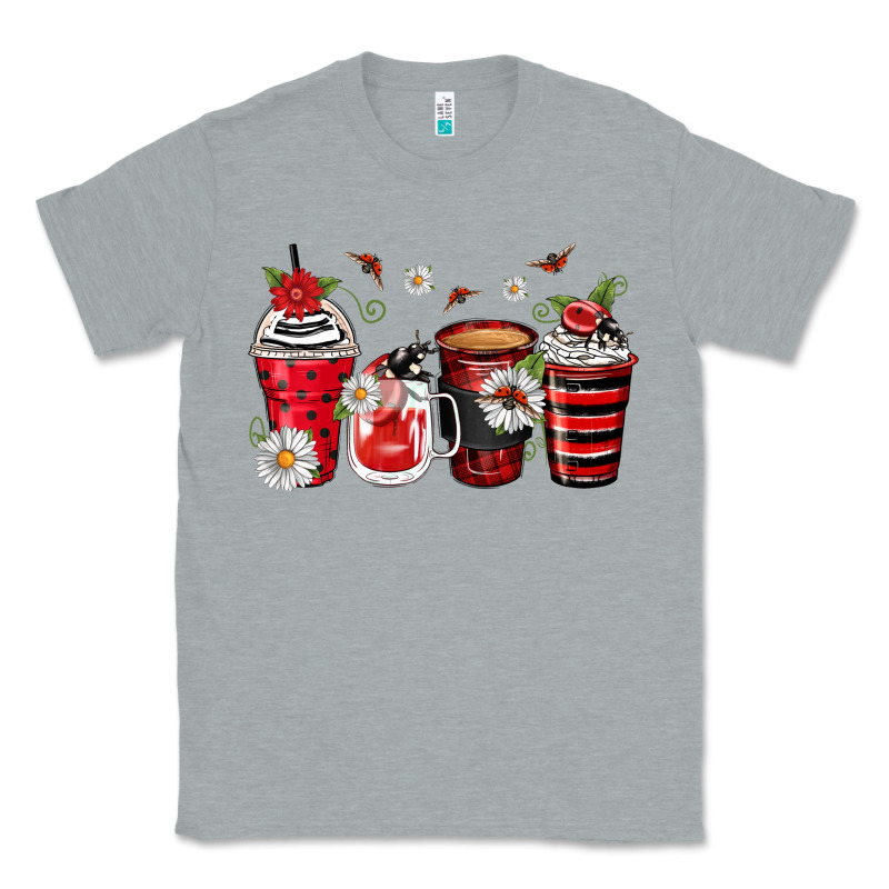 Ladybug Coffee Cups Classic Tee by Zillion Design Studio | Teevron