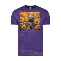 Cloud Purple yorkshire terrier Vintage Tee - Unal Design