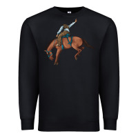 Black bucking bronco cowboy rodeo Premium Sweatshirt - Artiststas