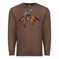 Chestnut bucking bronco cowboy rodeo Premium Sweatshirt - Artiststas