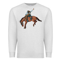 Oatmeal Heather bucking bronco cowboy rodeo Premium Sweatshirt - Artiststas