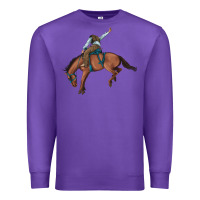 Purple bucking bronco cowboy rodeo Premium Sweatshirt - Artiststas