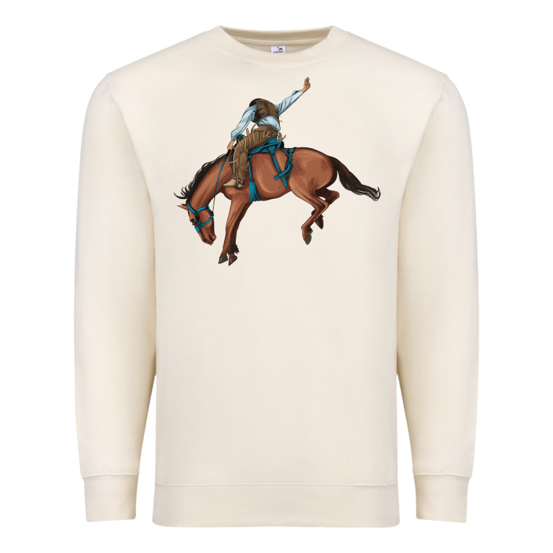 Bucking Bronco Cowboy Rodeo Premium Sweatshirt by Artiststas | Teevron