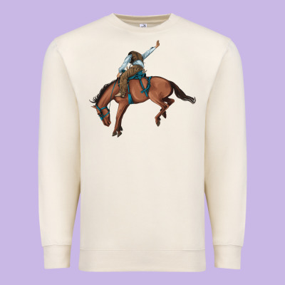 Bucking Bronco Cowboy Rodeo Premium Sweatshirt Designed By Artiststas