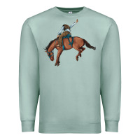 Seafoam bucking bronco cowboy rodeo Premium Sweatshirt - Artiststas