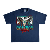 Navy cowboy killer Urban Heavy Tee - texasbilliewilder