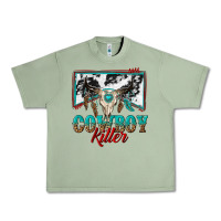 Oil Green cowboy killer Urban Heavy Tee - texasbilliewilder