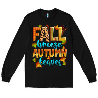 Black fall breeze autumn leaves Long Sleeve Tee - Zillion Design Studio