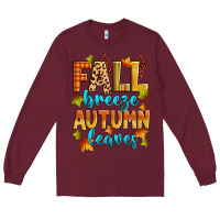 Burgundy fall breeze autumn leaves Long Sleeve Tee - Zillion Design Studio