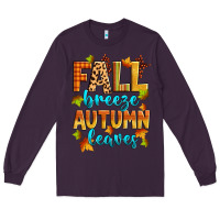 Plum fall breeze autumn leaves Long Sleeve Tee - Zillion Design Studio