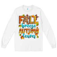 White fall breeze autumn leaves Long Sleeve Tee - Zillion Design Studio