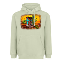 Matcha cross sunset backgraund Heavyweight Hoodie - JahusDesignShop