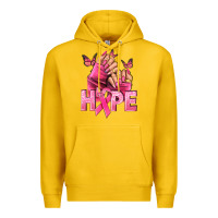 Lemon Hope Breast Cancer Caucasian hand nails Premium Hoodie - NancyCooperArtShop