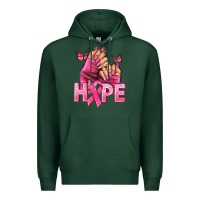 Sports Green Hope Breast Cancer Caucasian hand nails Premium Hoodie - NancyCooperArtShop