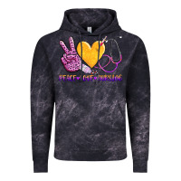 Cloud Black peace love nursing Vintage Hoodie - AdoDesignShop