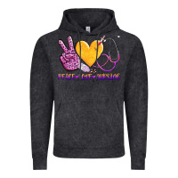 Vintage Black peace love nursing Vintage Hoodie - AdoDesignShop