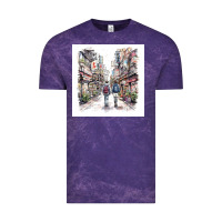 Cloud Purple Japan Street Vintage Tee - Unal Design