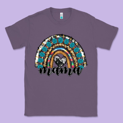Western Mama Rainbow Classic Tee Designed By Ranaportraitstore