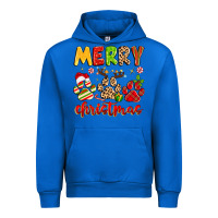 Cobalt merry christmas paws Urban Hoodie - MaliasSmallBusiness