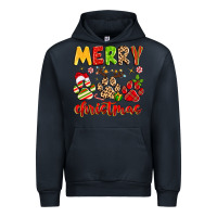 Navy merry christmas paws Urban Hoodie - MaliasSmallBusiness