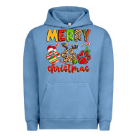 Pigment Pebble Blue merry christmas paws Urban Hoodie - MaliasSmallBusiness