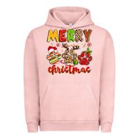 Pigment Salmon merry christmas paws Urban Hoodie - MaliasSmallBusiness