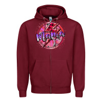 Burgundy mama valentine Zipper Hoodie - RacoonDesign