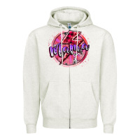 Oatmeal Heather mama valentine Zipper Hoodie - RacoonDesign