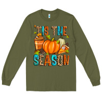 Army Green 'tis the season fall Long Sleeve Tee - Zillion Design Studio
