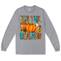 Heather Grey 'tis the season fall Long Sleeve Tee - Zillion Design Studio