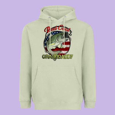 Reel Cool Granddaddy Fishing Heavyweight Hoodie Designed By Jasminsmagicworld