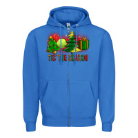 True Royal tis the season christmas with tennis ball and tree cookie Zipper Hoodie - FaDigitalArtStudio