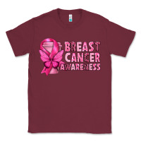Burgundy Breast Cancer Awareness with Coffee Cup Classic Tee - texasbilliewilder
